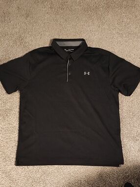 Under Armour Black Men's Polo with Subtle Logo